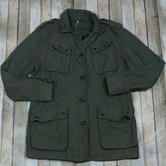 Free People Jackets & Blazers - Free People Not Your Brothers Surplus Jacket Army
